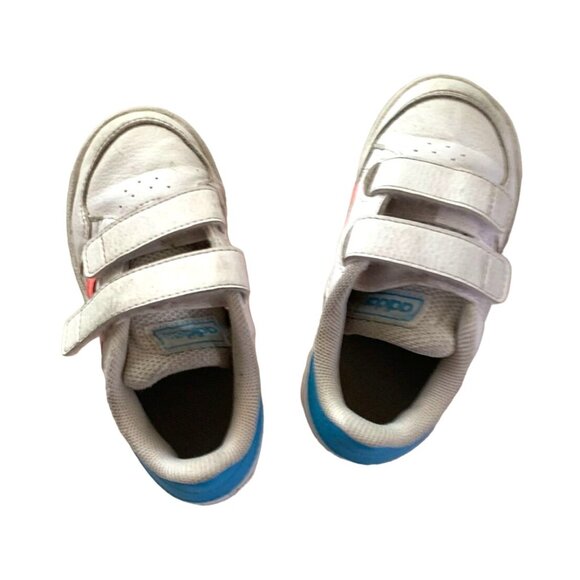 Adidas Infant Toddler Size 8K Art GY6019 Hook and Loop Pink Blue White 1293038-1 - Picture 5 of 5